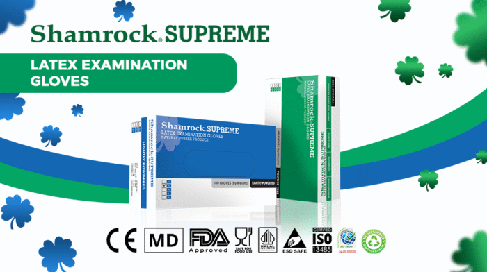 Shamrock Supreme - Latex Examination Gloves